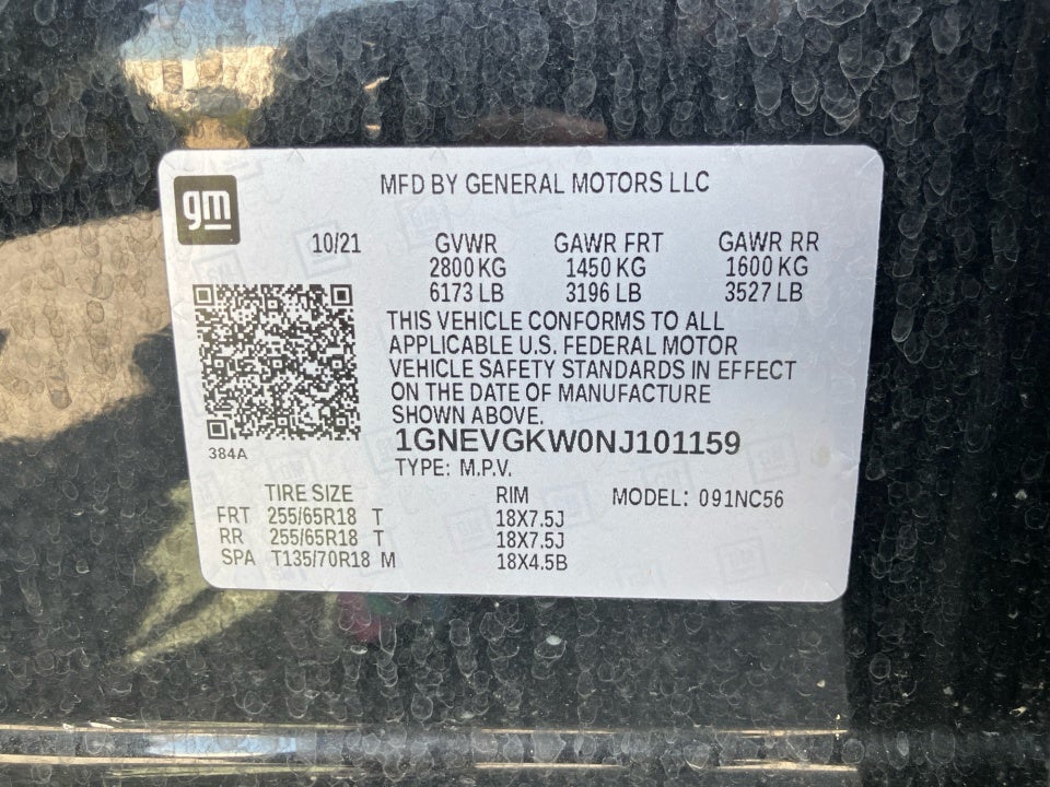 2022 Chevrolet Traverse AWD LT Cloth