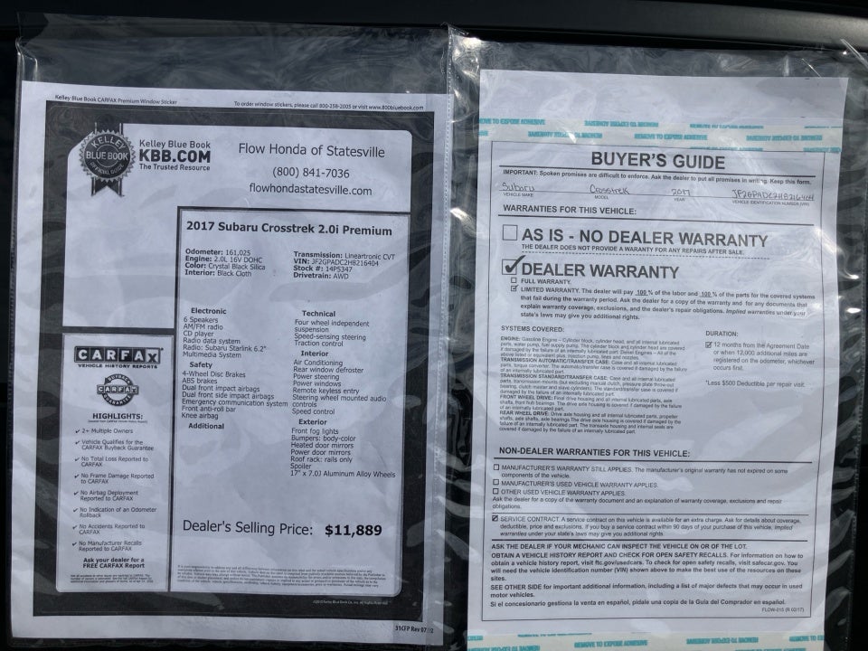 2017 Subaru Crosstrek 2.0i Premium