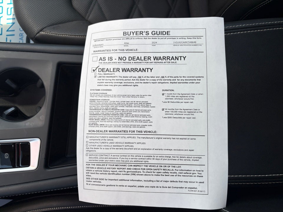 2024 Volkswagen Atlas 2.0T SE