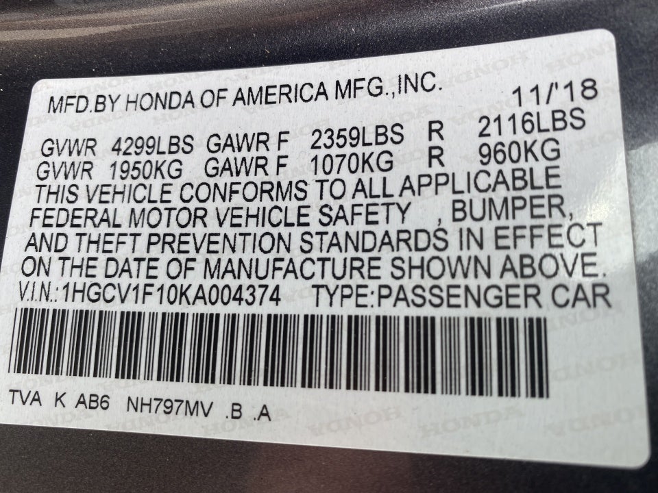 2019 Honda Accord LX