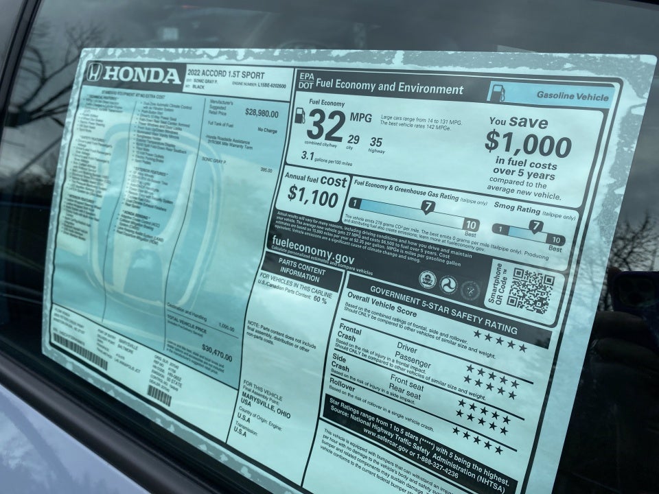 2022 Honda Accord Sport