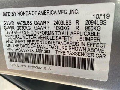 2020 Honda Accord EX-L