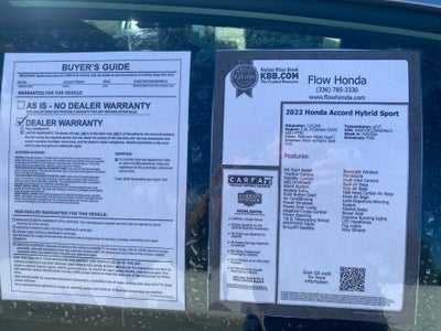 2022 Honda Accord Hybrid Sport
