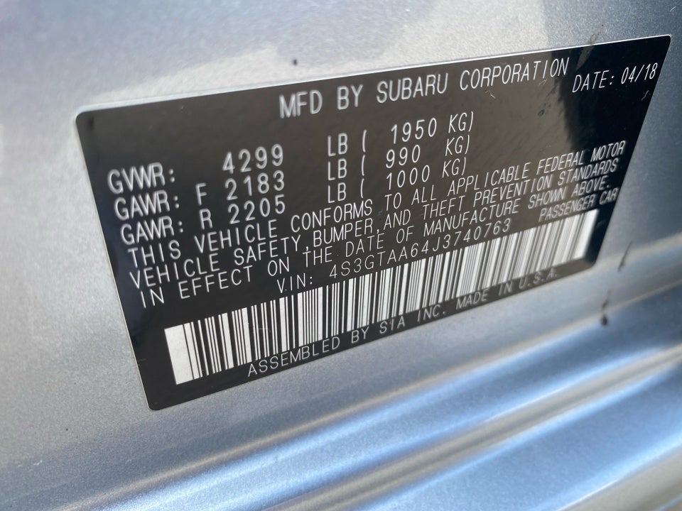 2018 Subaru Impreza 2.0i (CVT)