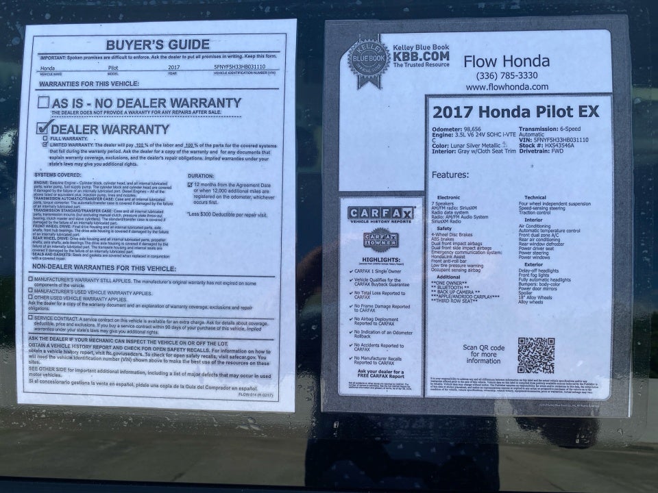 2017 Honda Pilot EX