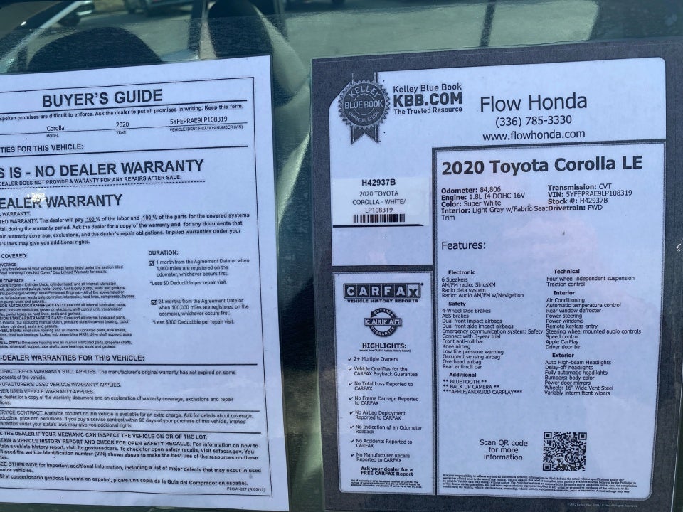 2020 Toyota Corolla LE