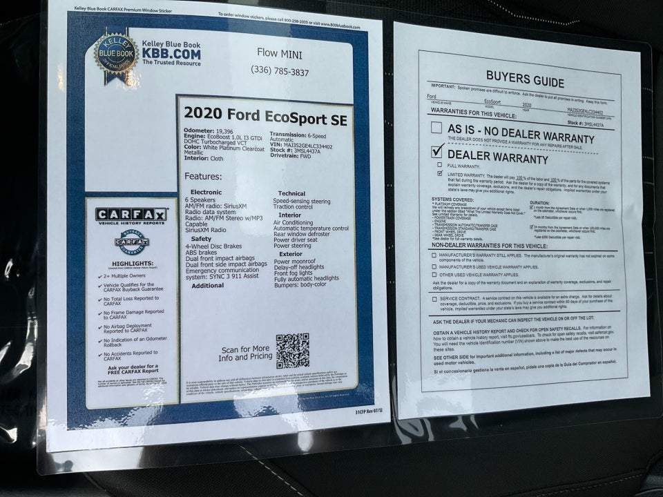 2020 Ford EcoSport SE
