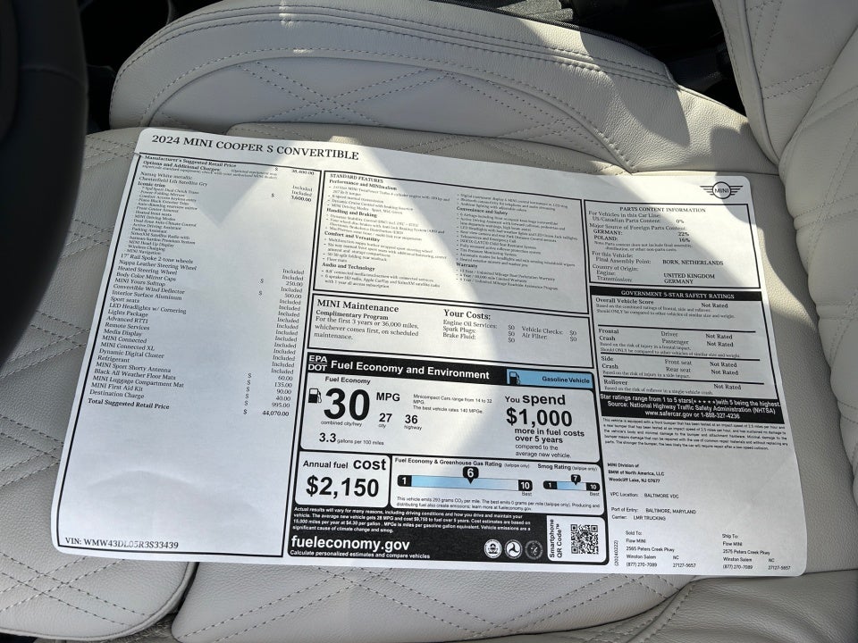 2024 MINI Convertible Cooper S