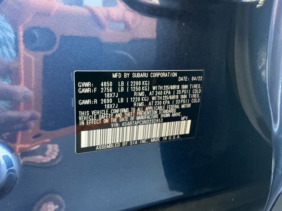 2022 Subaru Outback Touring