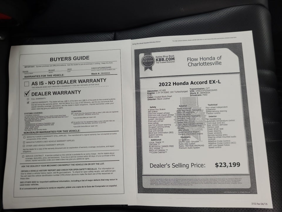 2022 Honda Accord EX-L