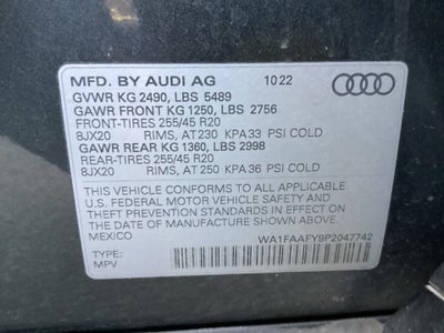 2023 Audi Q5 Prestige 45 TFSI S line quattro S tronic