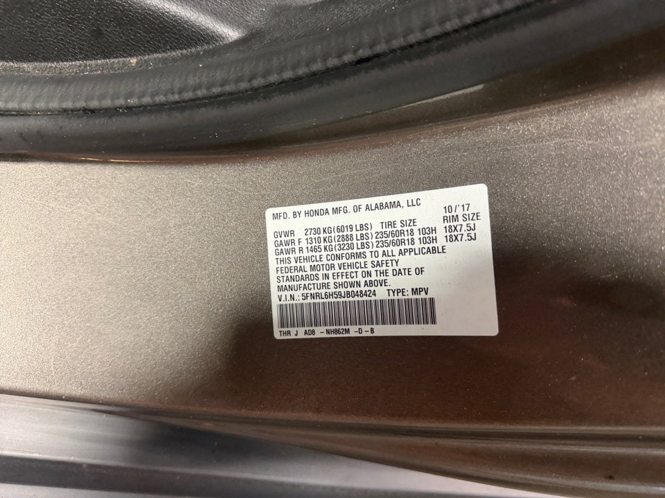 2018 Honda Odyssey EX