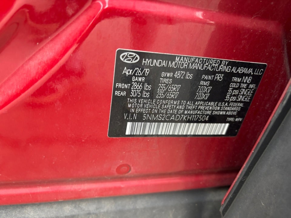 2019 Hyundai Santa Fe SE