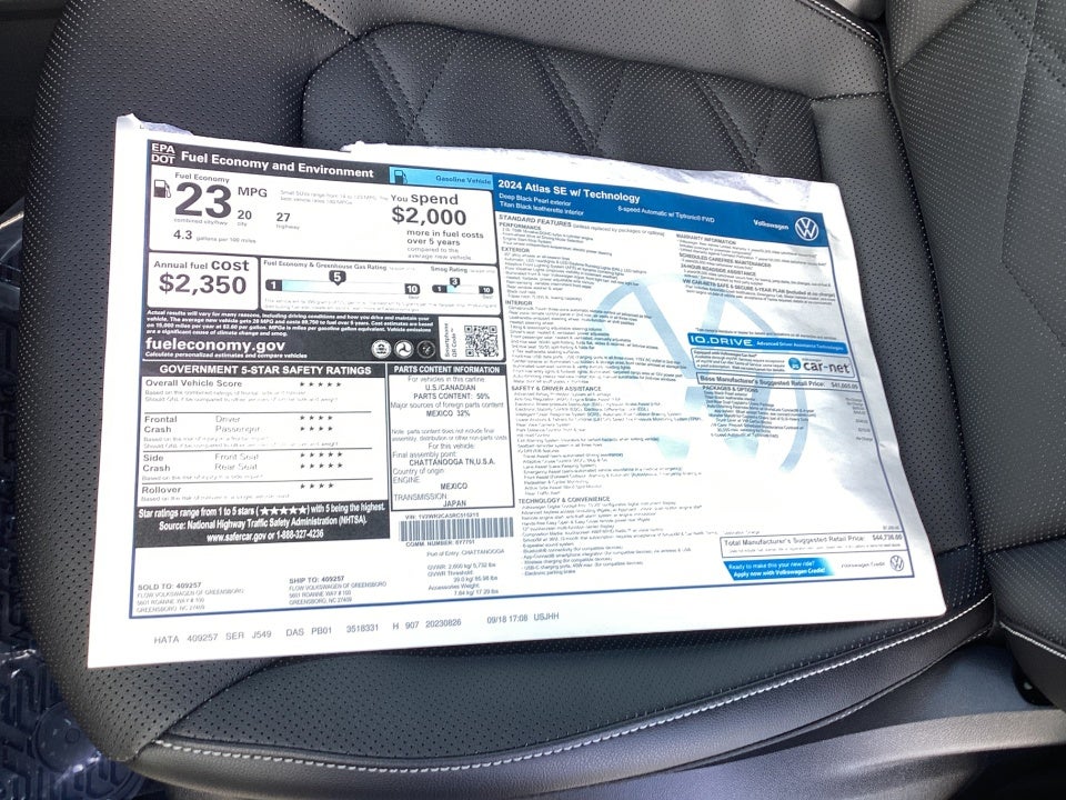 2024 Volkswagen Atlas 2.0T SE w/Technology