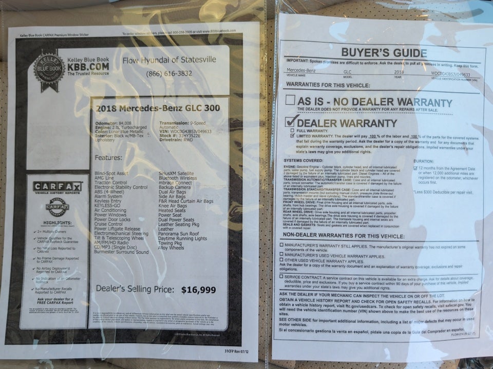 2018 Mercedes-Benz GLC 300 GLC 300