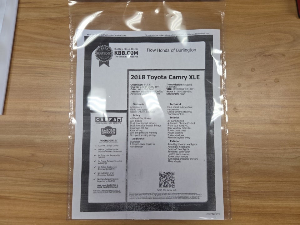 2018 Toyota Camry XLE