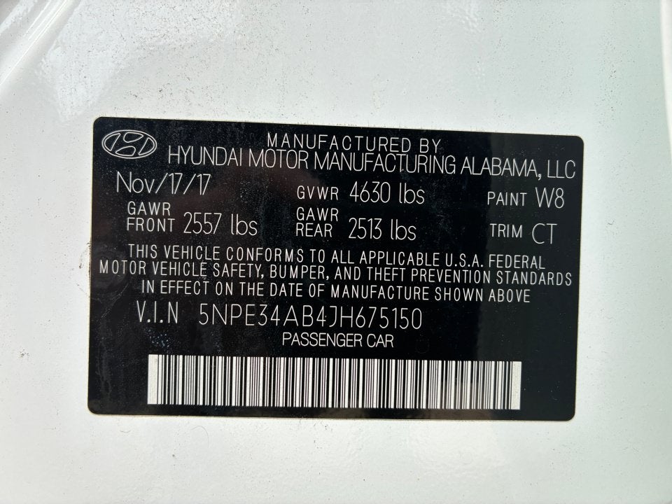 2018 Hyundai Sonata Limited