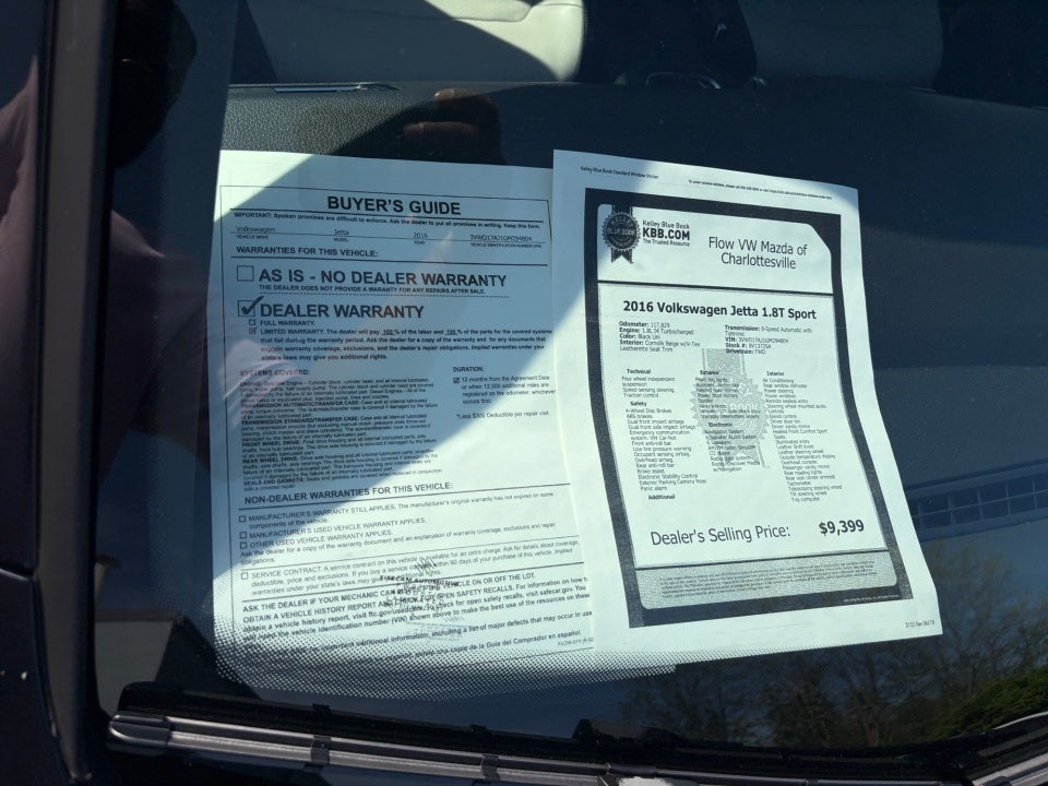 2016 Volkswagen Jetta 1.8T Sport