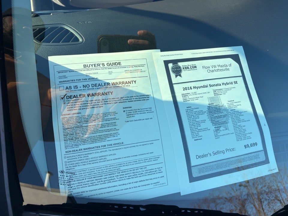 2016 Hyundai Sonata Hybrid SE