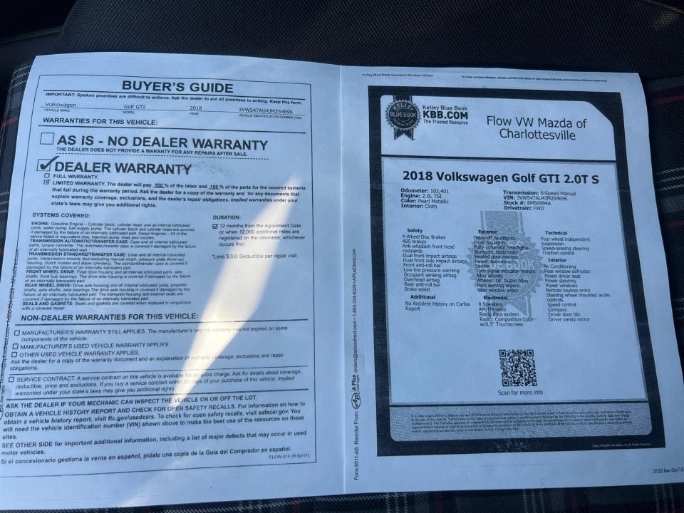 2018 Volkswagen Golf GTI S