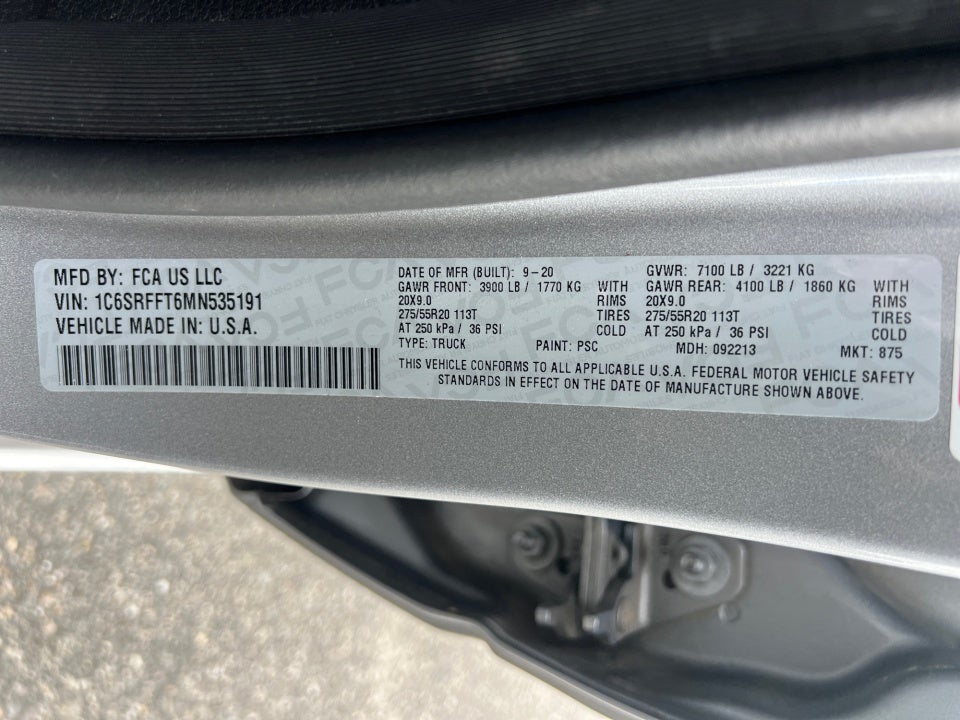 2021 RAM 1500 Big Horn Crew Cab 4x4 5'7" Box