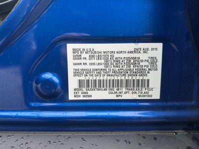 2015 Mitsubishi Outlander Sport ES