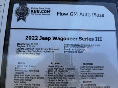2022 Jeep Wagoneer Series III 4x4