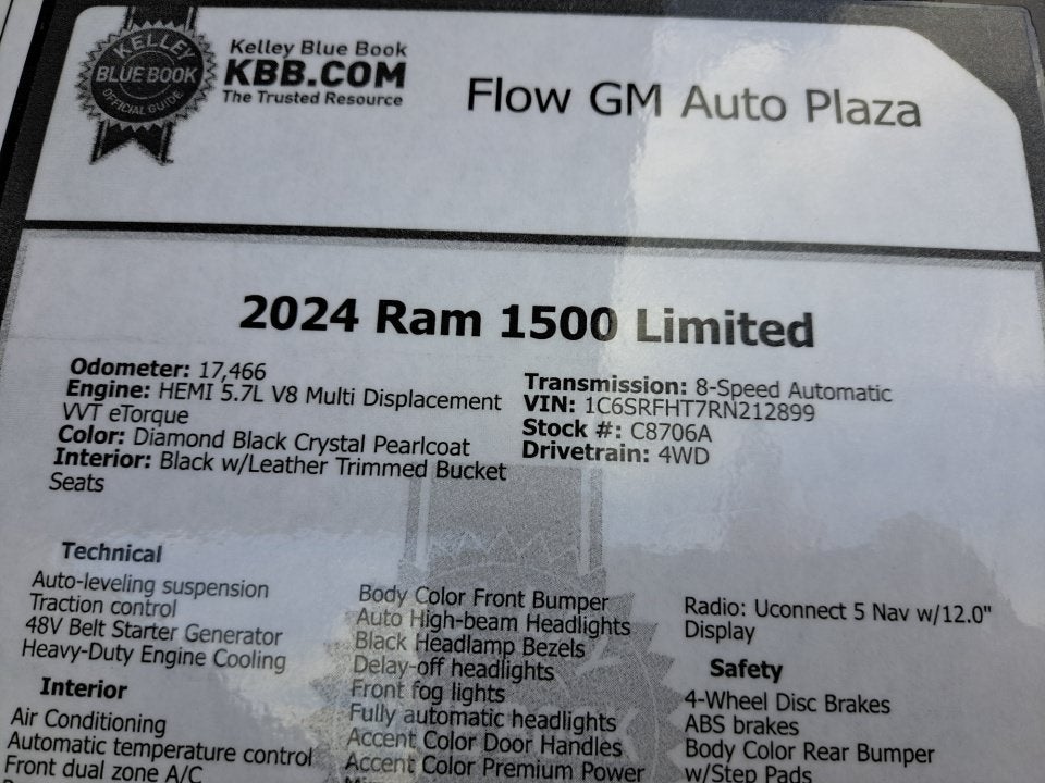 2024 RAM 1500 Limited Crew Cab 4x4 5'7" Box