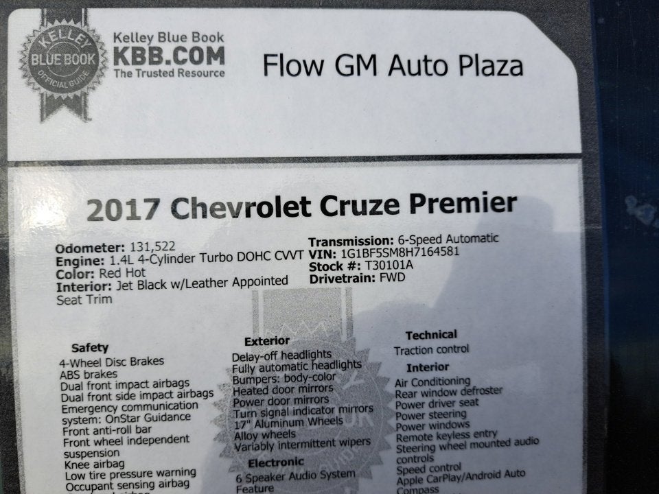 2017 Chevrolet Cruze Premier