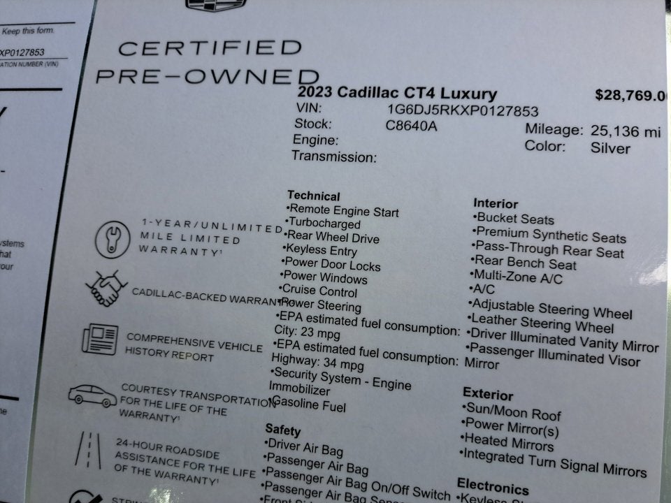 2023 Cadillac CT4 Luxury