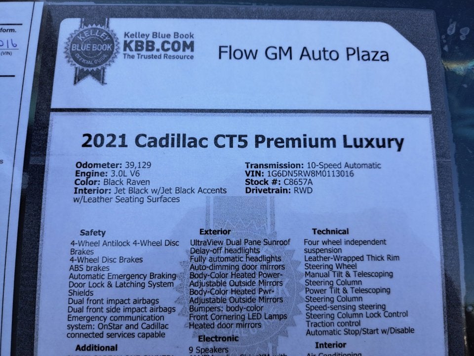 2021 Cadillac CT5 Premium Luxury