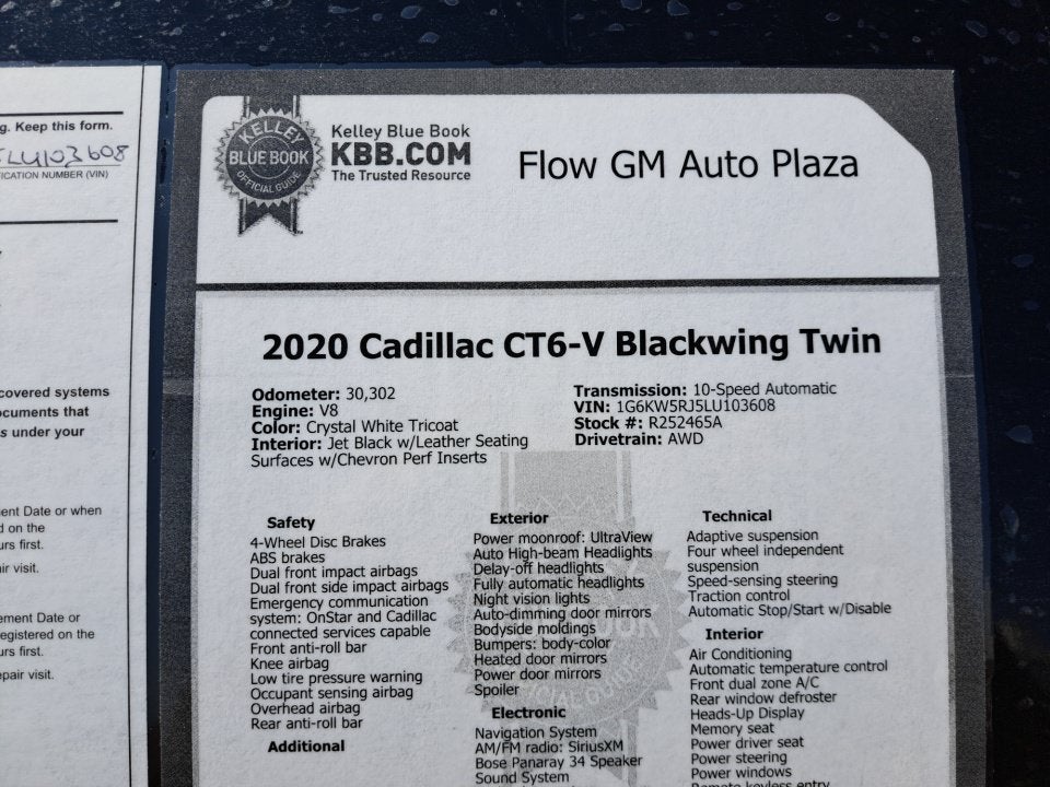 2020 Cadillac CT6-V AWD Blackwing