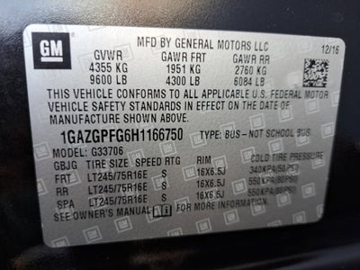 2017 Chevrolet Express Passenger 3500 LT