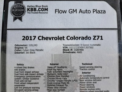 2017 Chevrolet Colorado 4WD Z71