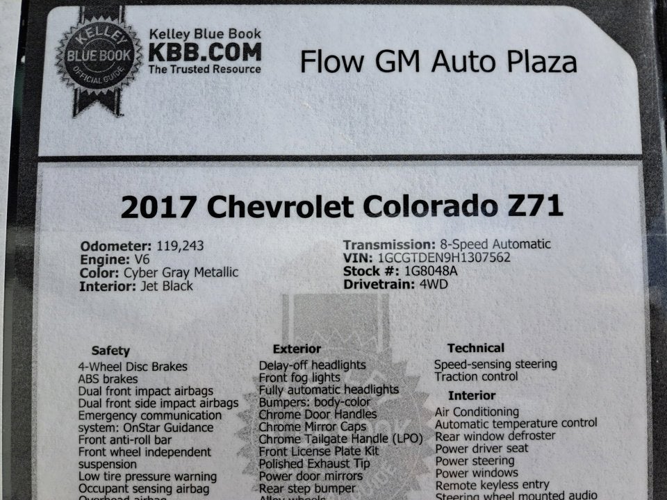 2017 Chevrolet Colorado 4WD Z71