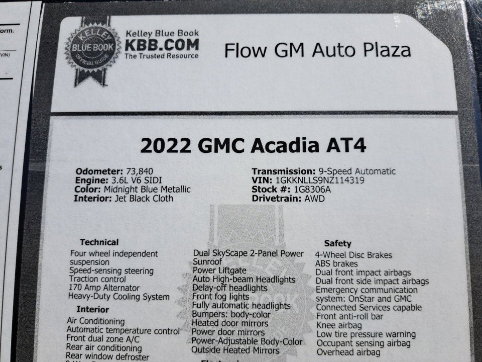 2022 GMC Acadia AT4