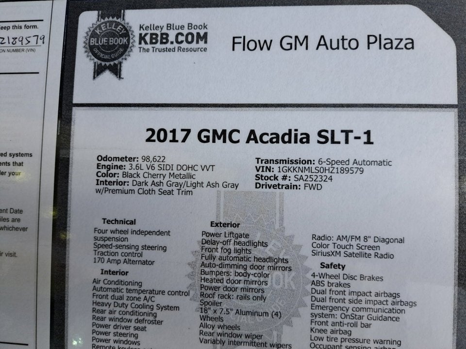 2017 GMC Acadia SLT