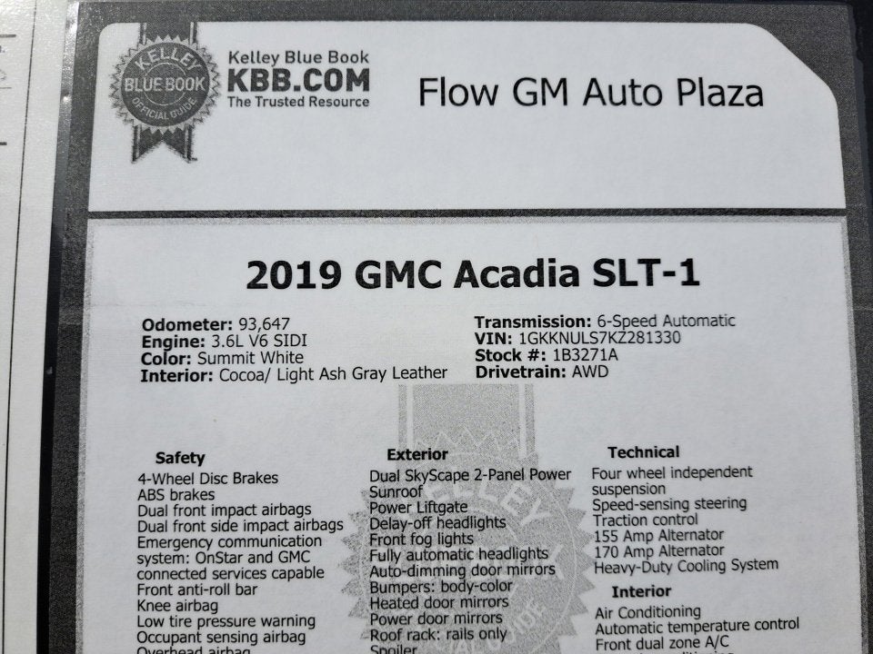 2019 GMC Acadia SLT