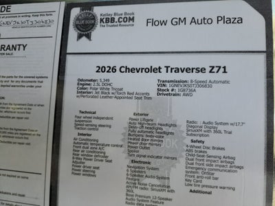 2026 Chevrolet Traverse Z71