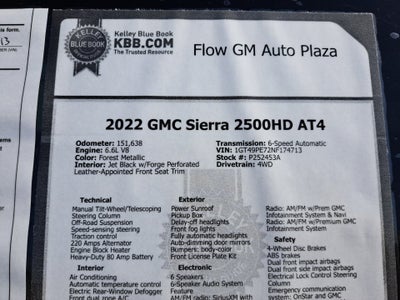 2022 GMC Sierra 2500 HD AT4