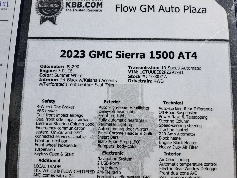 2023 GMC Sierra 1500 AT4