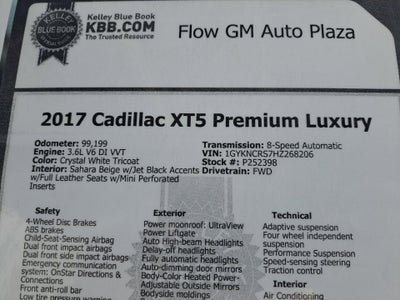 2017 Cadillac XT5 Premium Luxury FWD