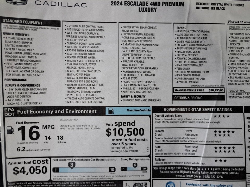 2024 Cadillac Escalade Premium Luxury