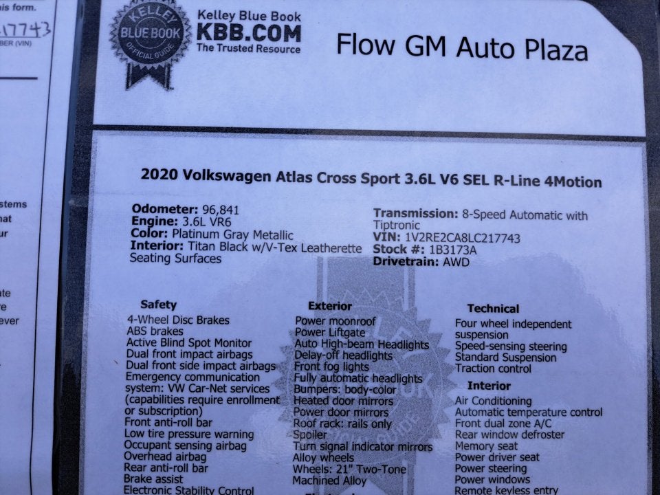 2020 Volkswagen Atlas Cross Sport 3.6L V6 SEL R-Line