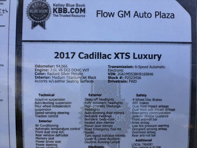 2017 Cadillac XTS Luxury