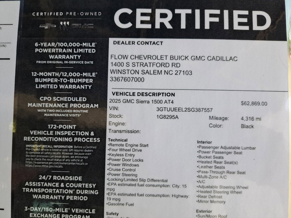 2025 GMC Sierra 1500 AT4