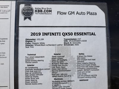 2019 INFINITI QX50 ESSENTIAL
