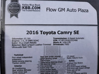 2016 Toyota Camry XLE