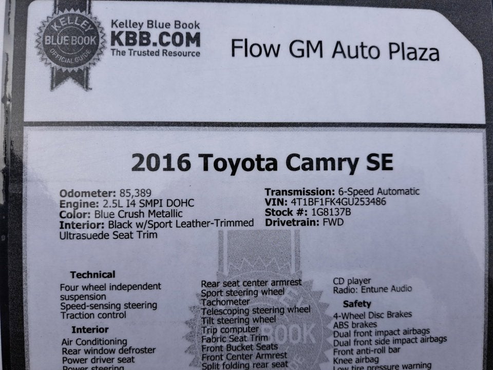 2016 Toyota Camry XLE
