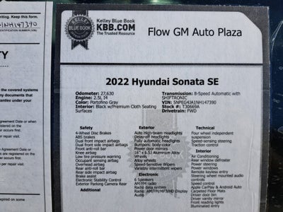 2022 Hyundai Sonata SE